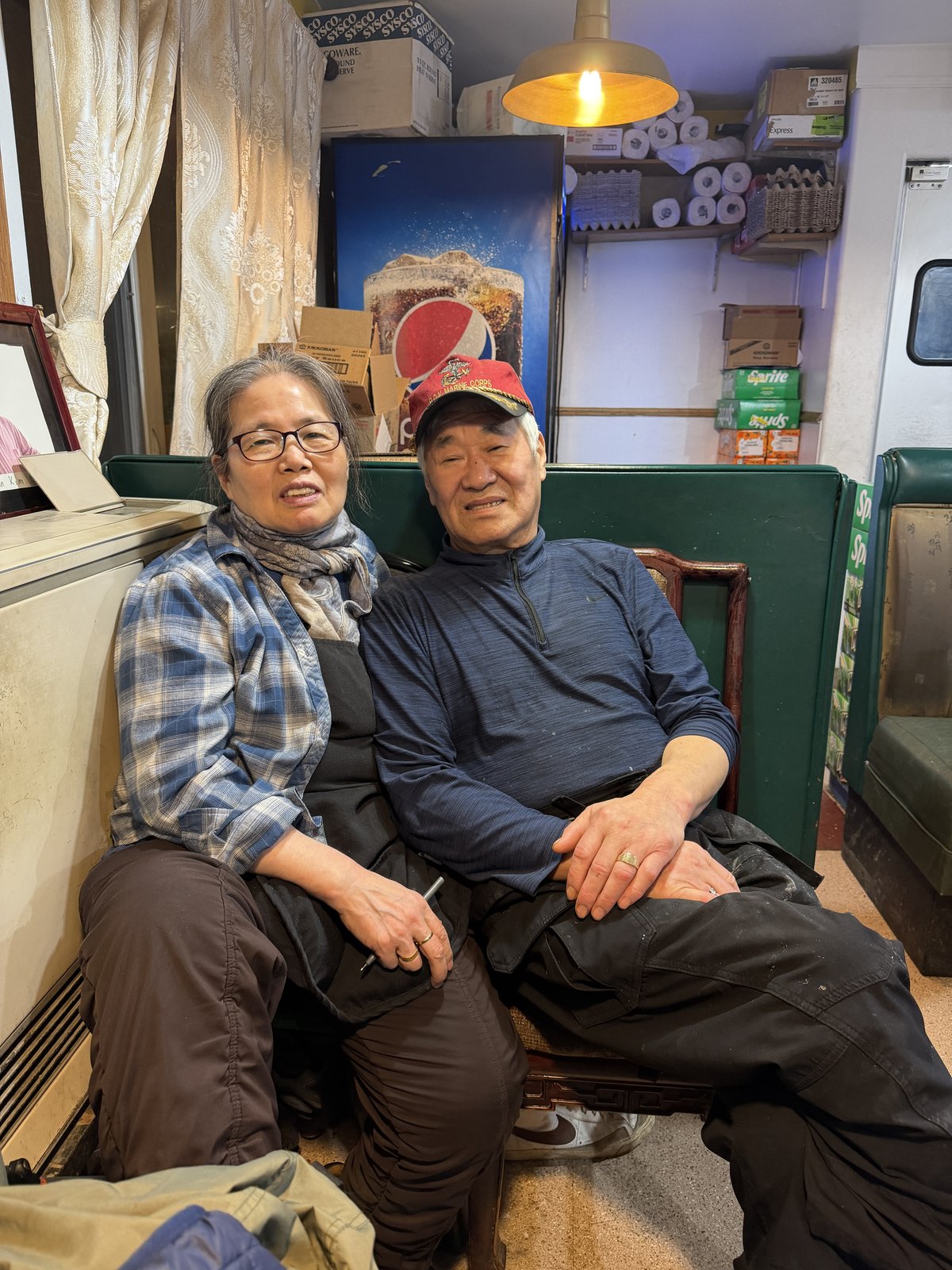 Mr. and Mrs. Kim in the kitchen together